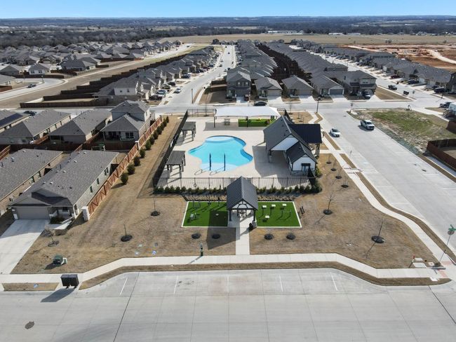 Aerial view of residential area featuring a pool | Image 39