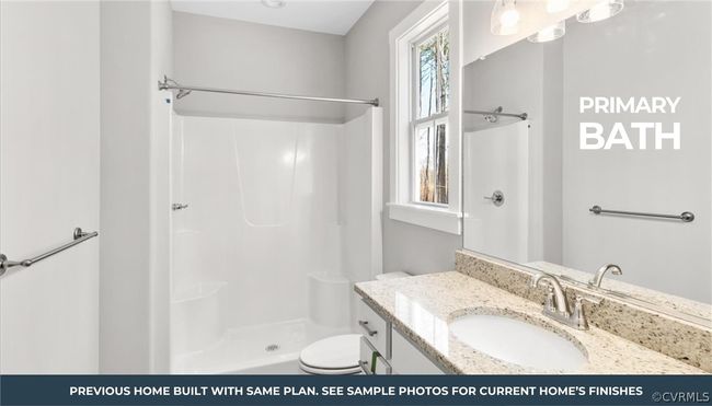 Full bathroom featuring shower / tub combination, vanity, and toilet | Image 8