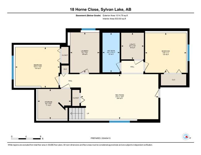 18 Horne Close, Home with 4 bedrooms, 3 bathrooms and 2 parking in Sylvan Lake AB | Image 24