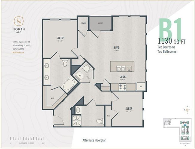 UNIT-1301 - 680 E Algonquin Rd, Condo with 2 bedrooms, 2 bathrooms and 2 parking in Schaumburg IL | Image 15