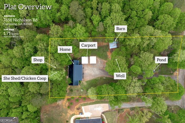 7616 Nicholson Rd, House other with 3 bedrooms, 2 bathrooms and 2 parking in cumming GA | Image 5