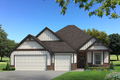 View of front of house with a garage and a front lawn | Image 3