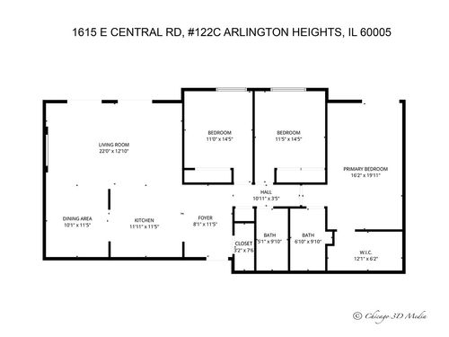 unit-122c-1615 E Central Rd, Arlington Heights, IL, 60005-3346 | Card Image