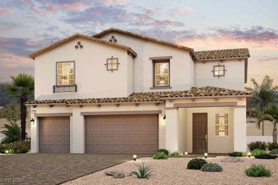 Plan 3418 - Spanish Colonial Elevation ~ Renderng ~ | Image 1