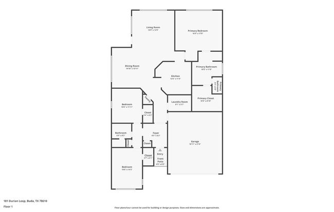 181 Durian Loop, House other with 3 bedrooms, 2 bathrooms and null parking in Buda TX | Image 26