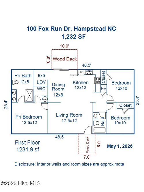 100 Fox Run Dr, Hampstead, NC, 28443-3441 | Card Image