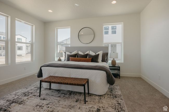 Carpeted bedroom featuring baseboards and recessed lighting | Image 14