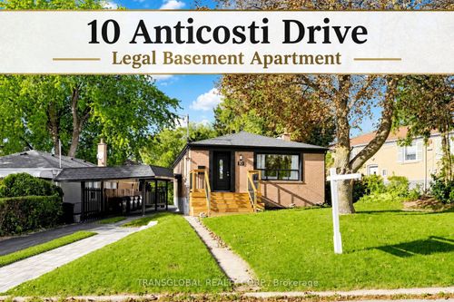 10 Anticosti Dr, House with 5 bedrooms, 3 bathrooms and 4 parking in Scarborough ON | Card Image
