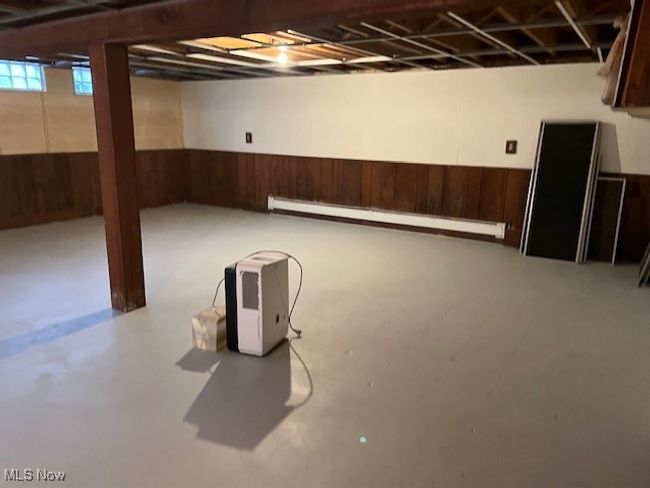Basement featuring wainscoting & glass block windows | Image 28