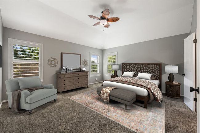 Virtually staged primary bedroom | Image 19