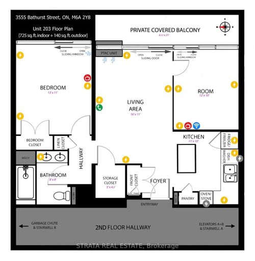 203-3555 Bathurst St, North York, ON, M6A2Y8 | Card Image