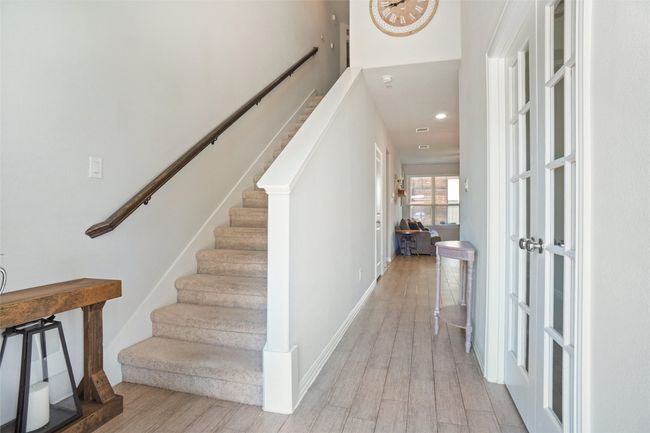 Stairs featuring wood finished floors, recessed lighting, and baseboards | Image 14