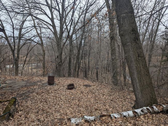 Back yard that drops to a creek and pond | Image 43
