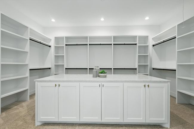 Walk in closet featuring light carpet | Image 22