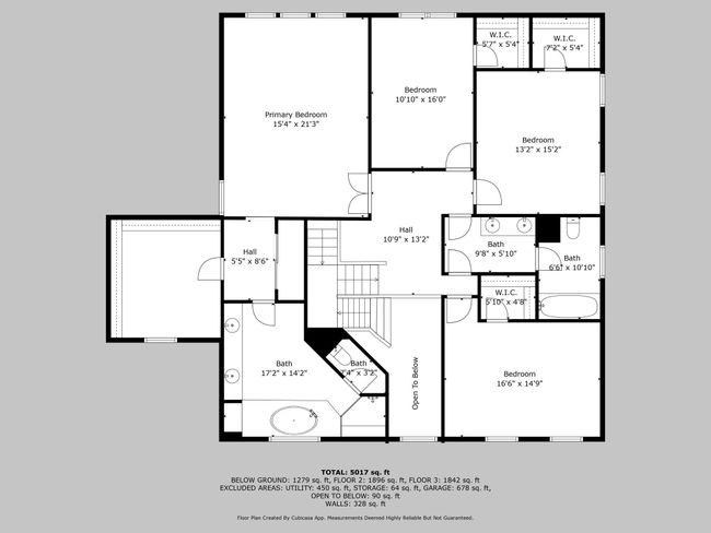 Upper level - Note: unlabeled areas in primary bedroom/bath on either side of Hall are a sliding closet and a huge walk in closet - dressing room | Image 57