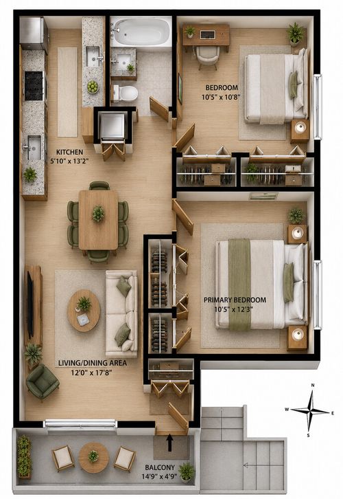 2f-385 Vernon Ave, Brooklyn, NY, 11206-6789 | Card Image