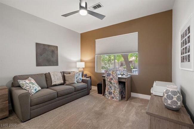 Spacious secondary bedroom. Spilt floor plan with bedrooms. The secondary bedroom and bathroom are located on this side of the home | Image 29