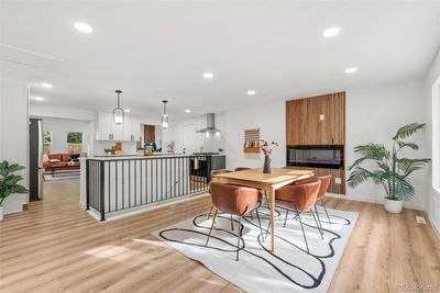 Dining room with fireplace | Image 2