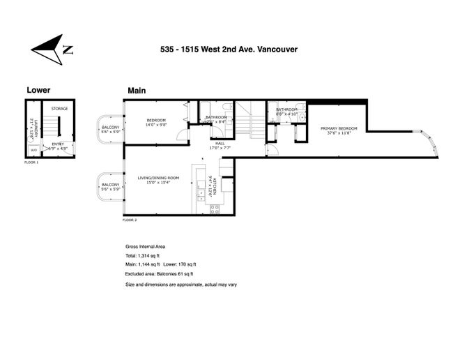 535 - 1515 W 2 Nd Avenue, Condo with 2 bedrooms, 2 bathrooms and 1 parking in Vancouver BC | Image 40