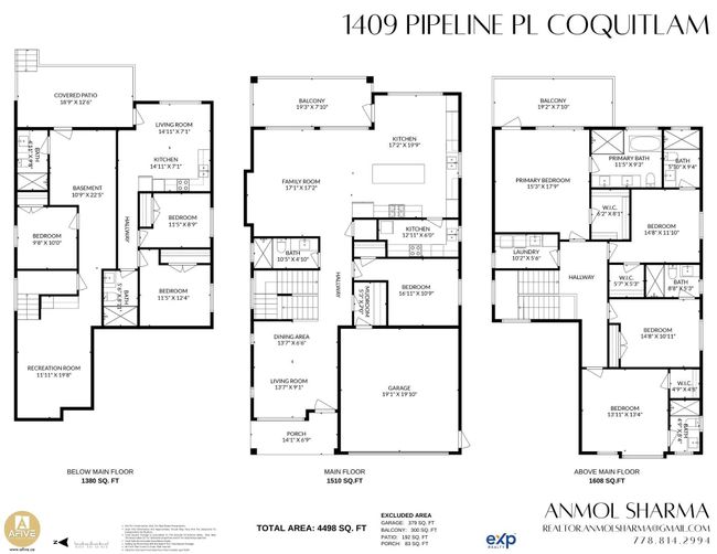 1409 Pipeline Place, House other with 8 bedrooms, 7 bathrooms and 6 parking in Coquitlam BC | Image 38