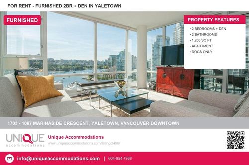 1703-1067 Marinaside Cres, Vancouver, BC, V6Z3A4 | Card Image