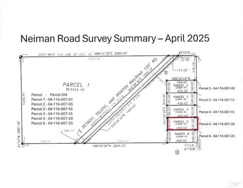 Parcel 5 Nieman Road, Dundee Village, MI, 48131 | Card Image