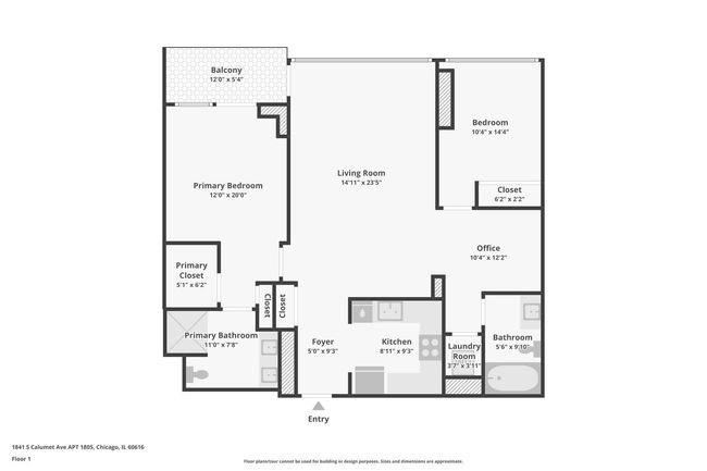 APT-1805 - 1841 S Calumet Ave, Condo with 2 bedrooms, 2 bathrooms and 1 parking in Chicago IL | Image 32