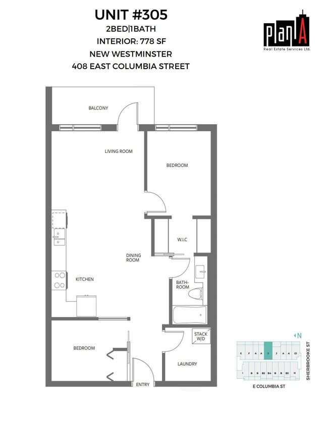 306 - 408 East Columbia, Condo with 2 bedrooms, 1 bathrooms and null parking in New Westminster BC | Image 24
