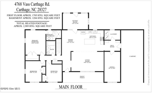 4768 Vass Carthage Rd, Carthage, NC, 28327-7026 | Card Image