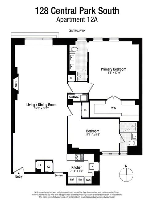 12a-128 Central Park S, New York, NY, 10019-1565 | Card Image