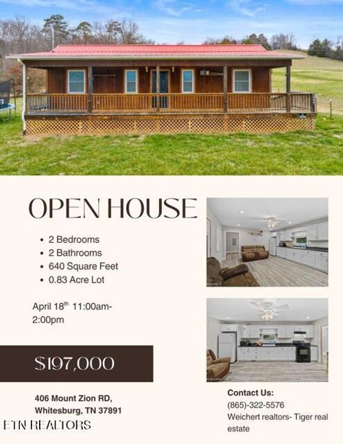 406 Mount Zion Rd, Whitesburg, TN, 37891-2221 | Card Image