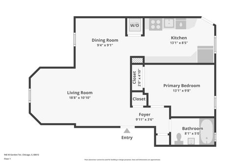 apt-ge-945 W Gordon Ter, CHICAGO, IL, 60613-2165 | Card Image