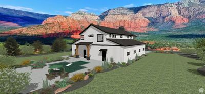 View of front of house featuring a front lawn and a mountain view | Image 3