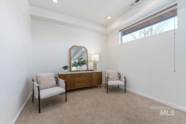 Living area featuring light carpet and recessed lighting | Image 30