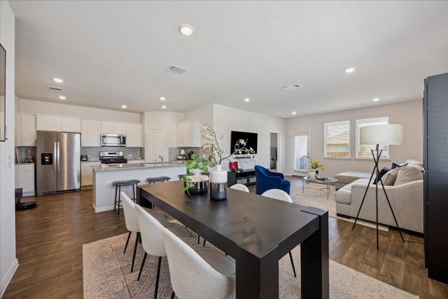 Dining space featuring recessed lighting and dark wood-type flooring | Image 10