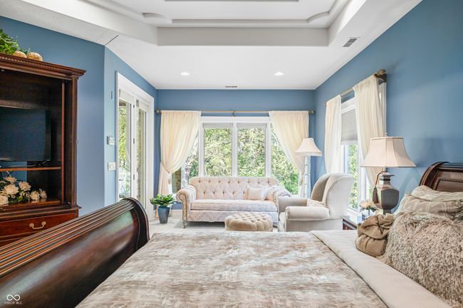 interior space featuring visible vents, recessed lighting, and access to outside | Image 50