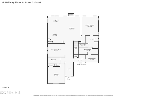611 Whitney Shoals Rd, Evans, GA, 30809-0929 | Card Image