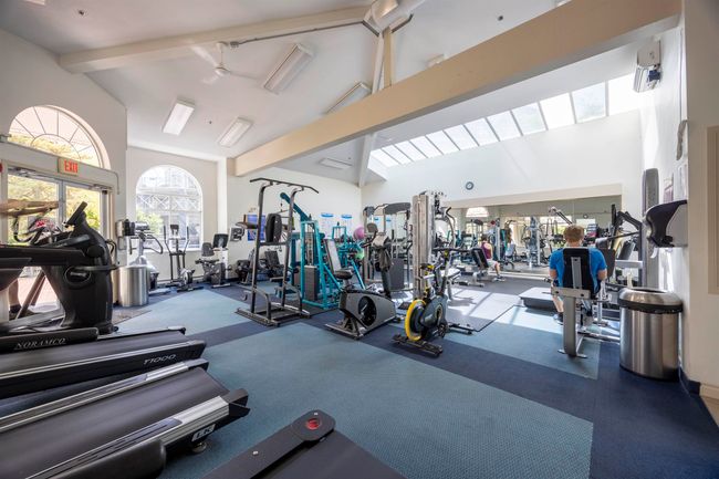 Gym featuring high vaulted ceiling and beamed ceiling | Image 19