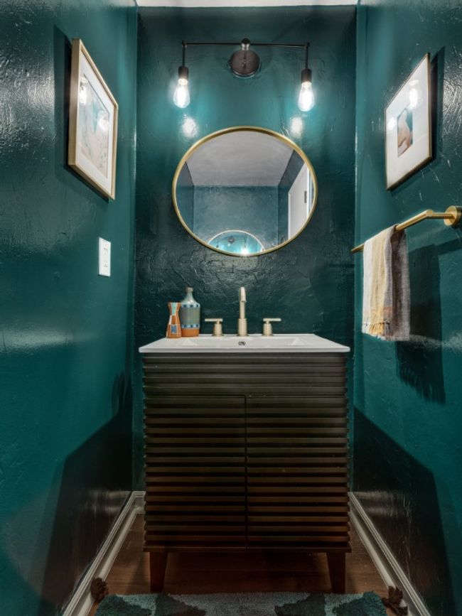 Bathroom featuring vanity and baseboards | Image 9