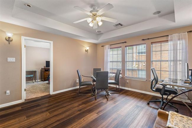 Coffered ceilings in upstairs living area. | Image 20