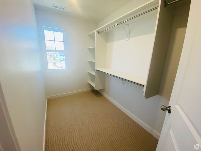 Spacious closet with light carpet | Image 13