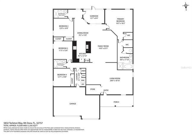 5832 Tarleton Way, House other with 4 bedrooms, 3 bathrooms and null parking in MOUNT DORA FL | Image 27