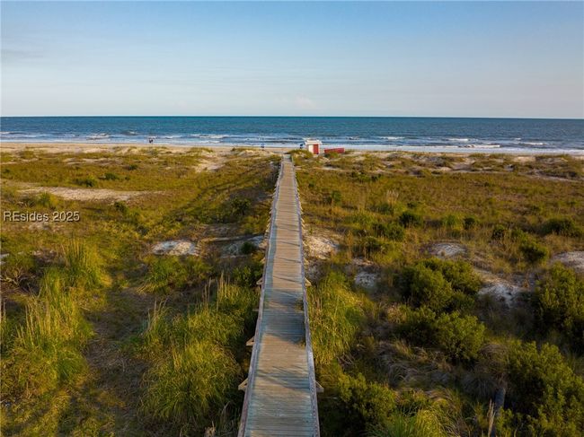 Drone view of beach and resort community of Fripp Island, Beaches of Fripp Island includes approx 3.5 miles of white sand beaches wi | Image 66