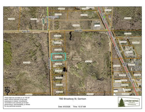 TBD Broadway St., Garrison, MN, 56450 | Card Image