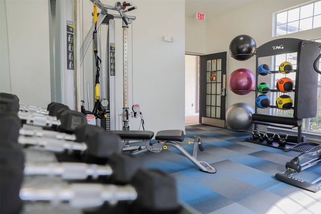 Gym featuring a healthy amount of sunlight and a high ceiling | Image 6
