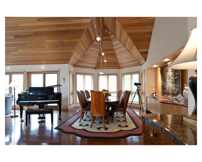 Extensive tongue and groove wood ceilings with vaulted architectural features | Image 56