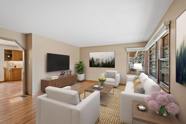 Spacious main living area (virtually staged - no TV mount) | Image 8