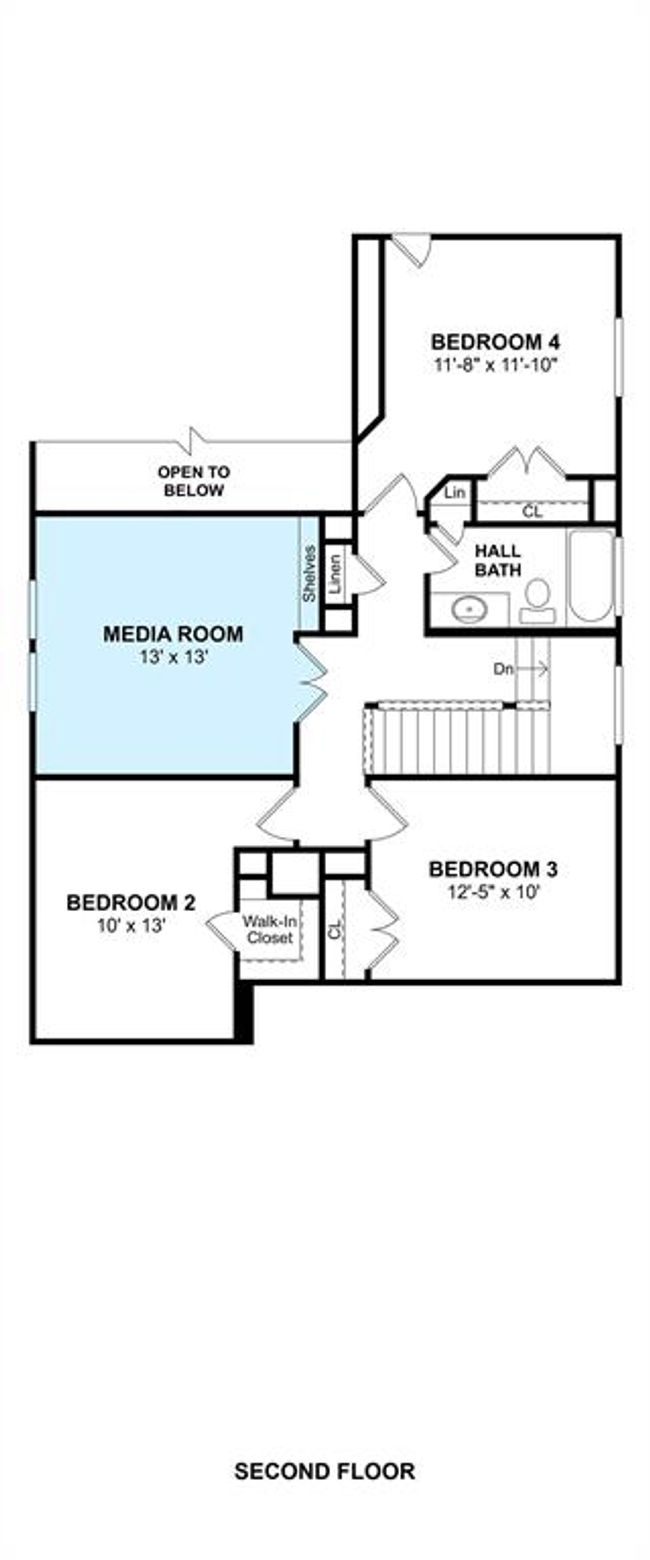The Wilmington II floor plan by K. Hovnanian® Homes. 2nd Floor shown. *Prices, plans, dimensions, features, specifications, materials, and availability of homes or communities are subject to change without notice or obligation. | Image 9