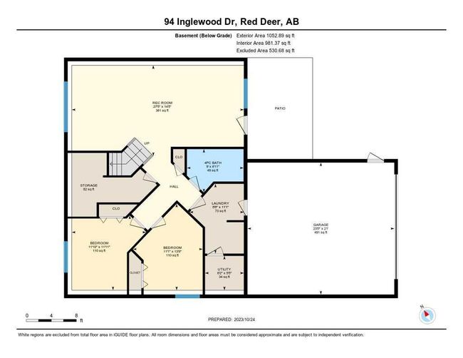 94 Inglewood Drive, Home with 5 bedrooms, 3 bathrooms and 2 parking in Red Deer AB | Image 47
