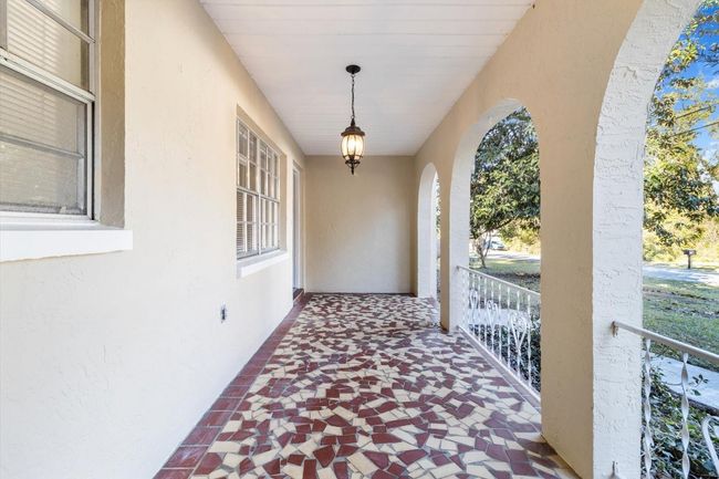 Covered front Porch with Retro "Broken Tile" Flooring | Image 12